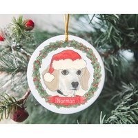 Personalisierte Beagle Chanukka & Weihnachtsschmuck von PrintsPrincessEtsy