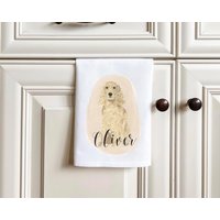 Personalisierte Cocker Spaniel | Blonde Tan Golden Geschirrtuch | 2Er-Set von PrintsPrincessEtsy