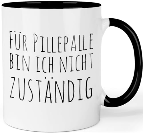 Tasse mit Spruch - Für Pillepalle bin ich nicht zuständig - lustige Bürotasse Arbeitskollegen - Sarkasmus Sprüche Kaffeetasse - beidseitig bedruckt Farbe: Schwarz Tasse mit Spruch - Für Pillepalle bin ich nicht zuständig - lustige Bürotasse Arbeitskollegen - Sarkasmus Sprüche Kaffeetasse - beidseitig bedruckt Farbe: Schwarz von Printschmiede
