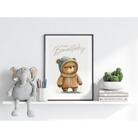 Kinderbild Teddy, Bären Poster Für Kinder, Kinderzimmer Bilder, Tierbilder Mit Spruch, Jungen Und Mädchen von Printsitiv