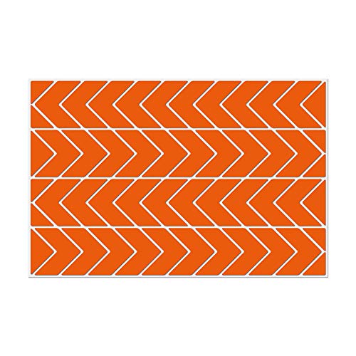 Reflektierende Aufkleber als Pfeil (40 Stück, 46x46 mm, orange) - selbstklebend und wetterfest - für Garagen, Einfahrten, Schulranzen, Zäune, Fahrräder, Motorräder - Reflexfolie Reflektorfolie von Printski