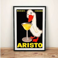 Aristo Ente Cognac Trinken Alkohol Werbeplakat von PrintsofPastArt