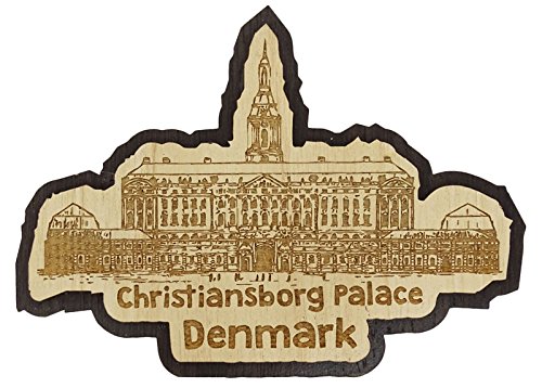 Printtoo Christiansborg Palace Daenemark Gravierte Holz Kuehlschrankmagnet Souvenir Geschenk von Printtoo