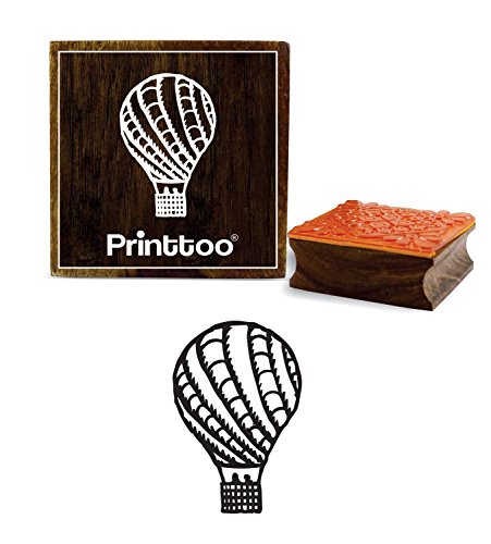 Printtoo HeiSSluftballon Muster Quadrat Holz Stempel Schrott-Stempel-2 x 2 Zoll von Printtoo