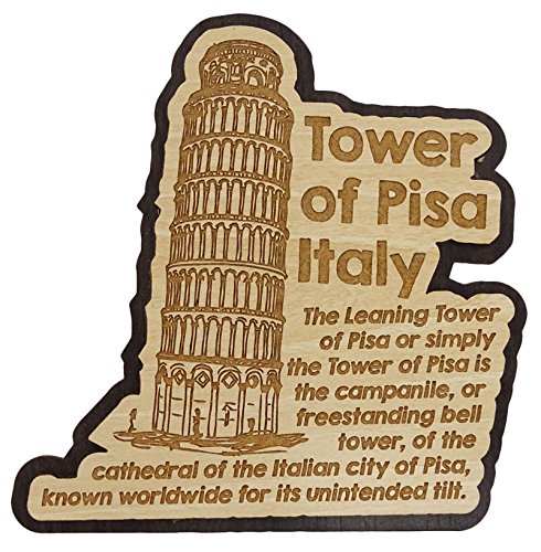 Printtoo Holzgravur Turm von Pisa Italien Kuehlschrankmagnet Souvenir Collectibles von Printtoo
