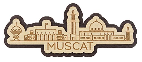 Printtoo Home Decor Muskat Oman Denkmaeler Gravierte Holz Kuehlschrankmagnet Souvenir Geschenk von Printtoo