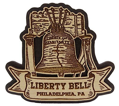 Printtoo Liberty Bell Philadelphia Holz graviert Kuhlschrankmagnete Souvenir Geschenk von Printtoo