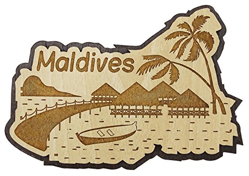 Printtoo Malediven Holz Kuehlschrankmagnet Souvenir Geschenk Collectibles von Printtoo