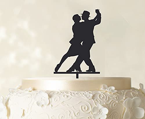 Printtoo Silhouette Paar Kuchen-Deckel Hochzeitstorte Topper Kuchen Dekorationen Farbenwahl 6 "-7" Zoll breit von Printtoo