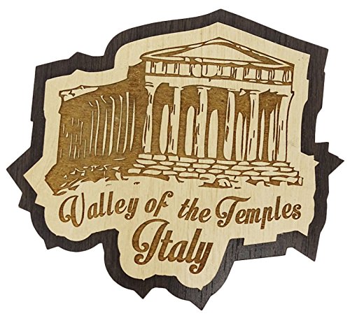 Printtoo Tal der Tempel Italien Holz graviert Kuehlschrankmagnet Souvenir Geschenk von Printtoo