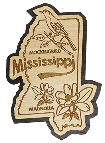 Printtoo USA Mississippi Karte Gravierte Holz Kuehlschrankmagnet Souvenir Geschenk Printtoo USA Mississippi Karte Gravierte Holz Kuehlschrankmagnet Souvenir Geschenk von Printtoo