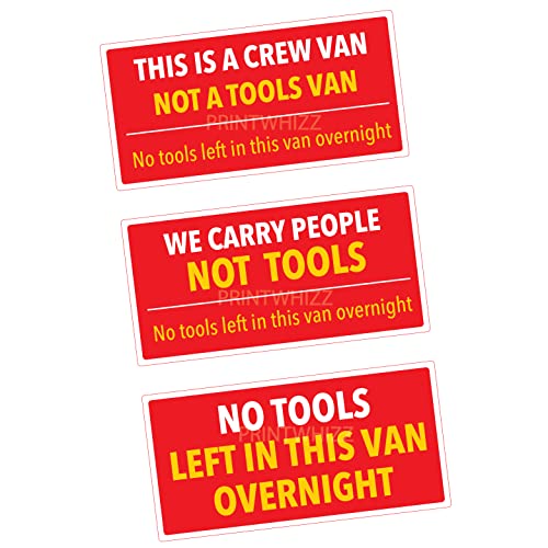 Vinyl-Aufkleber "No Tools Left in This Van", 100 x 50 mm, 3 Stück von Printwhizz Ltd