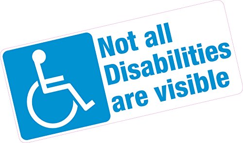 Vinyl-Autoaufkleber mit Aufschrift „Not All Disabilities Are Visible Disabled Blue Badge von Printwhizz Ltd