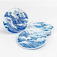 Hokusai-Inspiriertes Untersetzer-Set | 6 Stück + Halter - Die Große Welle 3D-Gedruckter Untersetzer Japan Inspiriertes Design Marine-Thema Hokusai-Inspiriertes Untersetzer-Set | 6 Stück + Halter - Die Große Welle 3D-Gedruckter Untersetzer Japan Inspiriertes Design Marine-Thema von PrintyCityDesigns