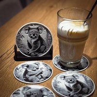 Koala-Untersetzer-Set - 6 Untersetzer Mit Halter 3D Gedruckt Pla von PrintyCityDesigns