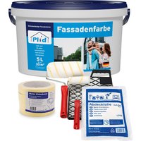 Fassadenfarbe Set 5L - Weiß matt, für ca. 30m² / Aussenfarbe Mauerfarbe Wetterschutz Fassadenfarbe Set 5L - Weiß matt, für ca. 30m² / Aussenfarbe Mauerfarbe Wetterschutz von Prinzstark