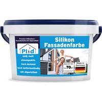 Silikon Fassadenfarbe 10L Weiß matt für ca. 70m² / Aussenfarbe für Putz, Beton, Mauerwerk von Prinzstark