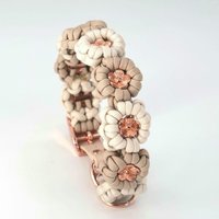 Blumen Halsband Verstellbar Mocca Creme von PrioPaws