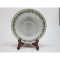 Vintage Corning Corelle Untertasse Frühlingsblütengrün, 1970Er Jahre Pyrex von PriorMemories