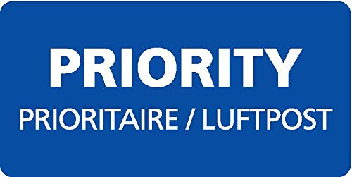 PRIORITY- LUFTPOST Sticker ROLLEN - PRIORITAIRE - Par AVION NEU 1500 Sticker 6 Rollen von Priority