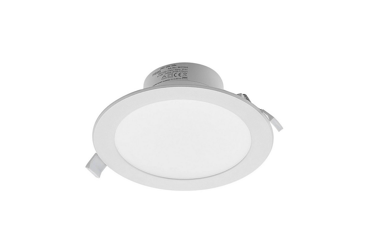 Prios Deckenleuchte Rida, Nicht enthalten, 1 x 18 W LED, Farbwechsel warmweiß / tageslicht von Prios