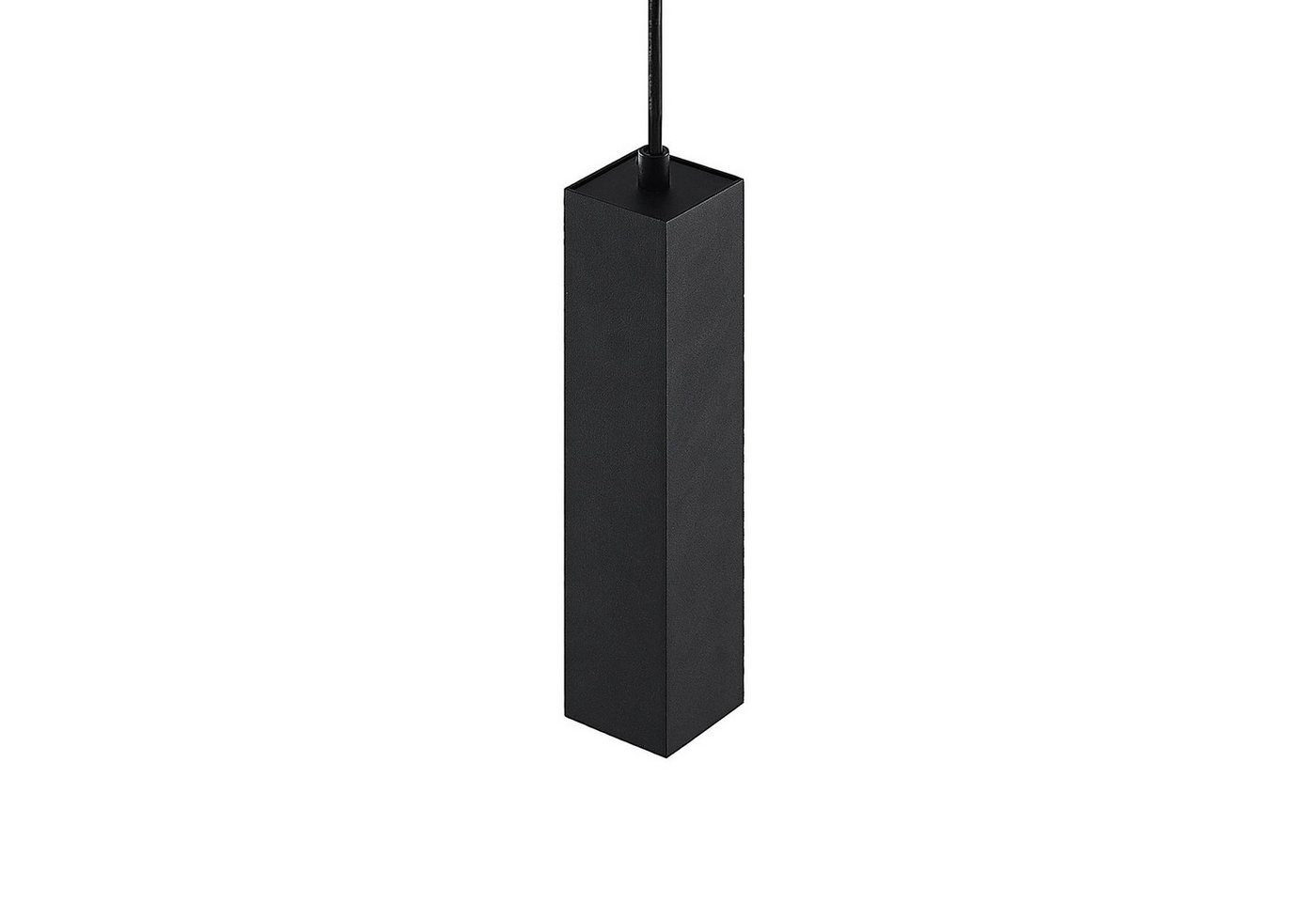 Prios Hängeleuchte Neliyah, dimmbar, Leuchtmittel nicht inklusive, Modern, Eisen, Aluminium, sandSchwarz, 1 flammig, GU10, Deckenlampe von Prios