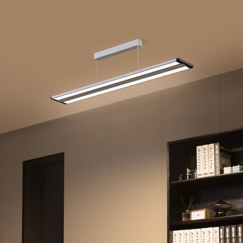 Prios LED-Hängeleuchte Zyair Leuchte silber Aluminium 5700lm dimmbar von Prios