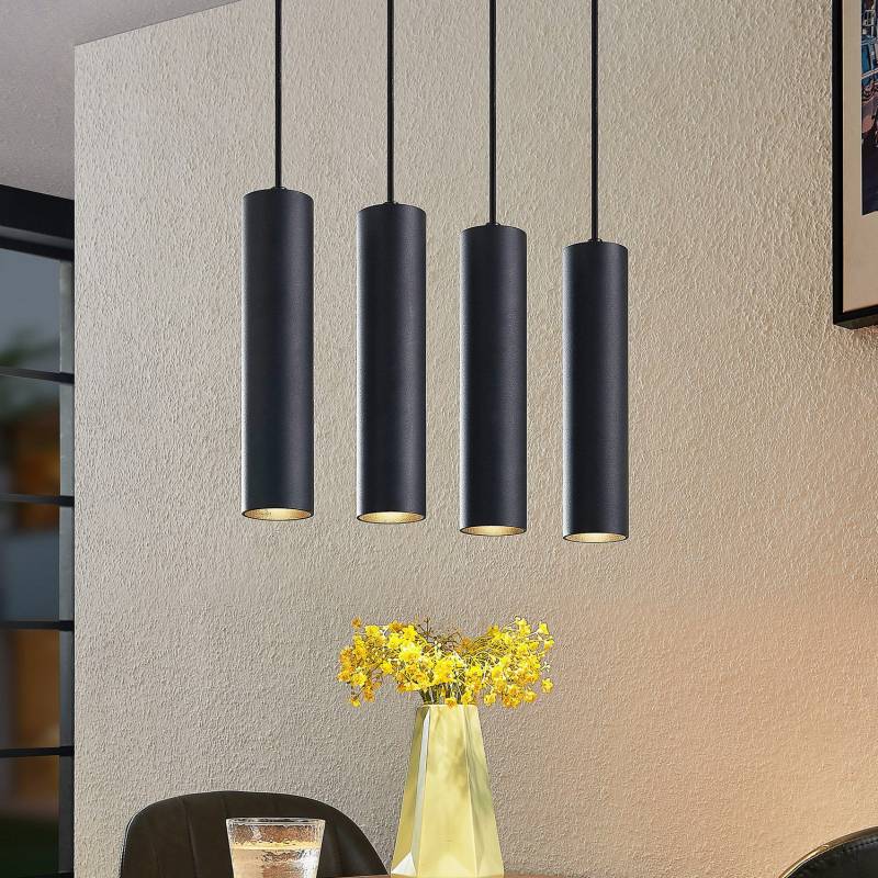 Prios Neliyah Hängeleuchte Deckenlampe Pendelleuchte Gu10 Rund Schwarz 4 Flg B-Ware von Prios