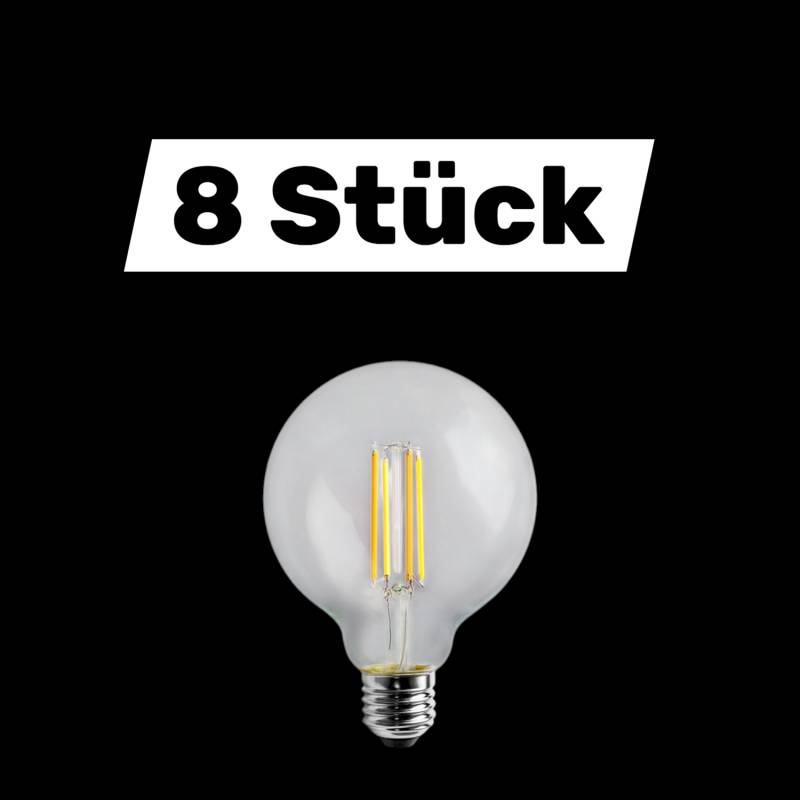 Prios Smart Led E27 Leuchtmittel Globus 45 W Tunable White Tuya 8 Stück B-Ware von Prios