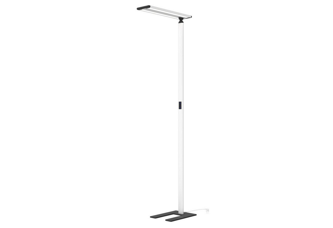 Prios Stehlampe Zyair, dimmbar, LED-Leuchtmittel fest verbaut, universalweiß, Modern, Aluminium, Plastik, weiß, 1 flammig, inkl. von Prios