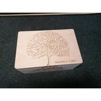 Personalisierte Memory Box, Große Hölzerne Andenken/Hochzeiten /, Graviert Baum Des Lebens, Liebe, Wican, Handgebrannte Pyrographie von PriscillasLetterBox