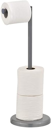 Pristine® Toilettenpapierhalter, freistehend, stilvolles und praktisches Design, Grau von Pristine
