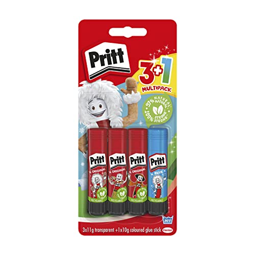 Pritt 9H PBS1B Klebestift (mit buntem Kleber) 4er Set von Pritt