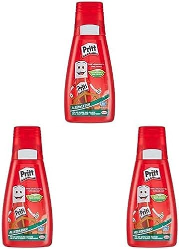 Pritt Alleskleber, schnell trocknender Kleber mit einfacher Anwendung, lösemittelfreier Flüssigkleber für Kinder, 100 g weißer Bastelkleber für viele Bastelmaterialien, 9H PAKA2, 3er Pack von Pritt