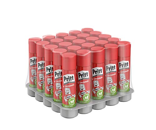 Pritt Klebestift, sicherer und kinderfreundlicher Kleber für Kunst und Bastelarbeiten, starker Klebstoff für Schule & Bürobedarf, 25x11g Pritt Stift von Pritt