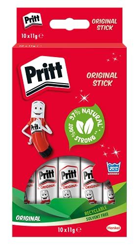 Pritt Stick Klebestift 1456072, fest auswaschbar ungiftig Standard, 11 g – 10 Stück Pritt Stick Klebestift 1456072, fest auswaschbar ungiftig Standard, 11 g – 10 Stück von Pritt
