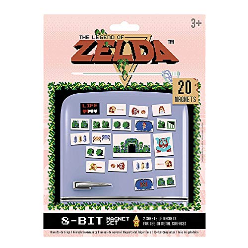 Pritties Accessories Echte The Legend of Zelda Retro 20 Stück Kühlschrankmagnet Set Kühlschrankmagnete von Pritties Accessories