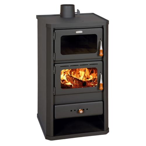 Kaminofen mit Backofen Prity FM 12kW, Holzofen mit Holzfach von BALKAN ENERGY