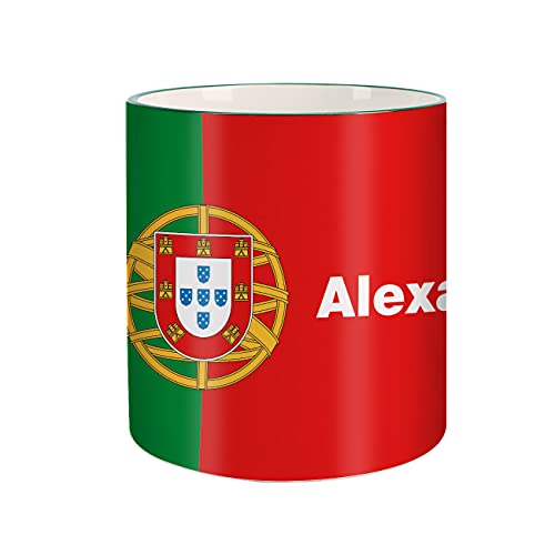 Herz & Heim® Tasse mit Wunschnamen und Flagge - Portugal - von Herz & Heim