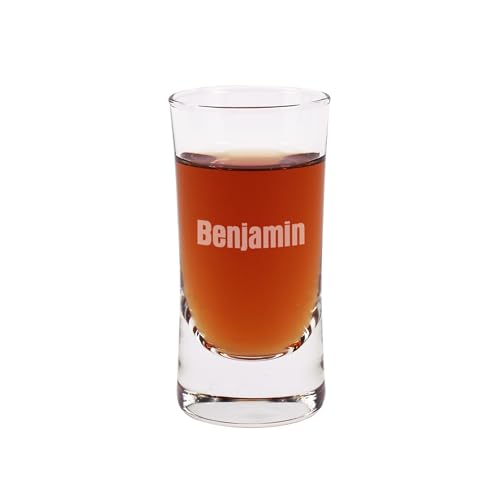 Herz & Heim® Schnapsglas mit Gravur im 6er Set je Glas 1 Name von Herz & Heim