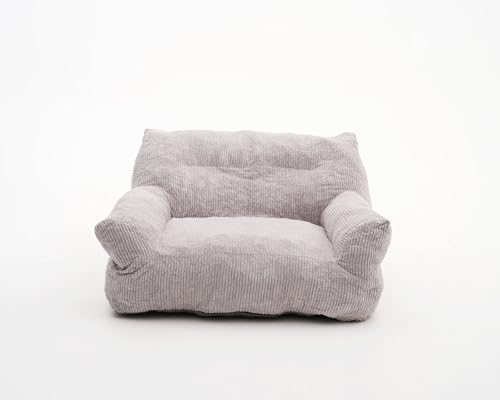Privee Home Armchair Jelly Bear/White Colour – Soft & Plush Velvet Upholstery, Foam Filling for Comfort & Durability, Sturdy Polyester Fabric, Modern & Cozy Design – Dimensions: 110 x 110 x 70 cm von Privee Home