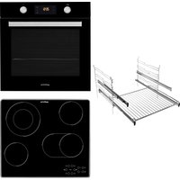 Privileg Backofen-Set "BAKO Turn&Cook 450 BLACK", PBWR6 OP8V2 BLG, mit Teilauszug, Pyrolyse-Selbstreinigung von Privileg