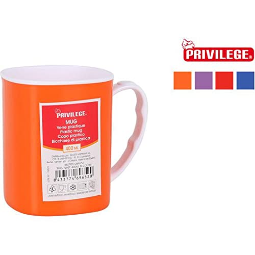 MUG PLÁSTICO 350ML BICOLOR PRIVILEGE - COLORES SURTIDOS von Privilege