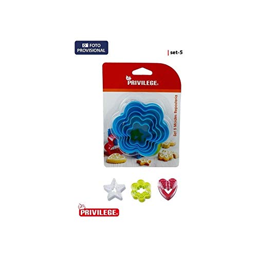 Privilege 49511 Set 5 Ausstechformen Kunststoff, sortiert, Aluminium von Privilege