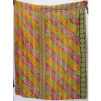 Wunderschöne Handgemachte Kantha Arbeit Vintage Quilt Handgemachte Überwurf Wendedecke Tagesdecke Weihnachten Geschenk 2021 von Priyankatextiles