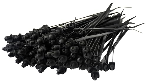 Pro Krawatte b8ftpm100-Tanne Push Mount Kabelbinder, UV-Nylon schwarz, 100 Stück von Pro-10