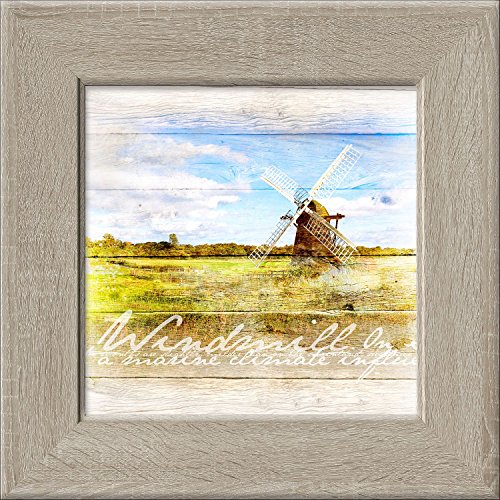 Pro-Art an407o17 Wandbild New Classic Wood "Wooden Wind Mill I", 44 x 44 cm von Pro-Art