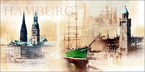 Pro-Art g1297g Wandbild Giclée 'Hamburg' 100 x 50 cm von Pro-Art