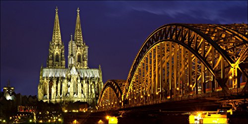 Pro-Art g1574g Wandbild Giclée 'Nachtansicht Köln II' 100 x 50 cm von Pro-Art