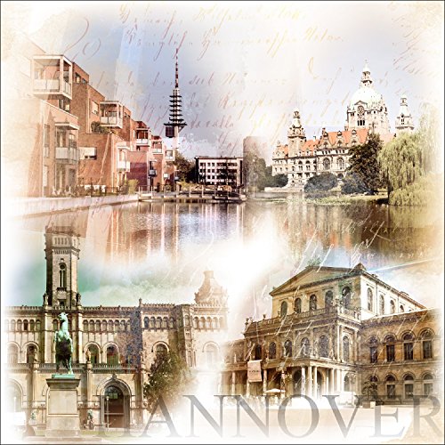 Pro-Art g1732l Wandbild Giclée 'Hannover' 100 x 100 cm von Pro-Art-Bilderpalette
